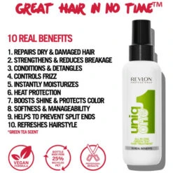 3 Sprays 10-en-1 Thé Vert UniqOne Revlon 150ML -Produits Capillaires 3 sprays 10 en 1 the vert uniqone revlon 150ml 3