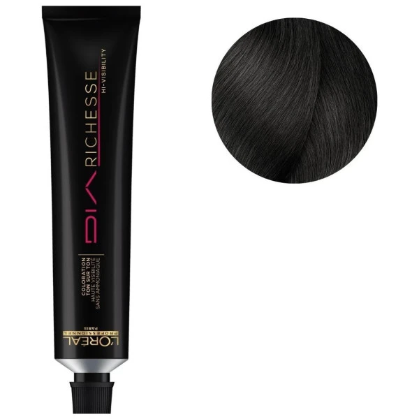 Coloration Dia Richesse n°4 châtain 50ML Coloration Dia Richesse N°4 Châtain 50ML -Produits Capillaires coloration dia richesse n4 chatain 50ml
