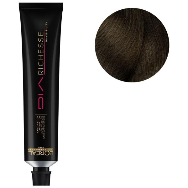 Coloration Dia Richesse n°5.3 châtain clair golden 50ML Coloration Dia Richesse N°5.3 Châtain Clair Golden 50ML -Produits Capillaires coloration dia richesse n53 chatain clair golden 50ml
