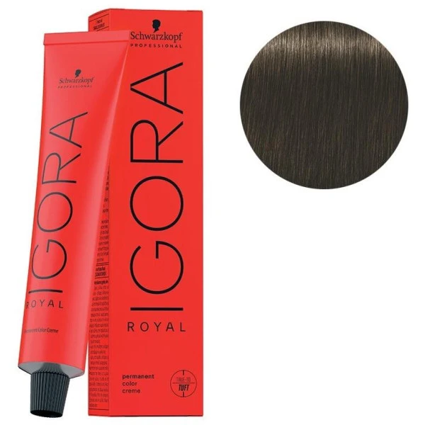 Coloration Igora Royal 5-0 châtain clair 60ML Schwarzkopf Coloration Igora Royal 5-0 Châtain Clair 60ML -Produits Capillaires coloration igora royal 5 0 chatain clair 60ml