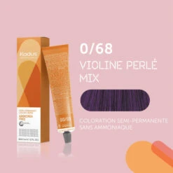 Coloration Semi-permanente Sans Ammoniaque 0/68 Violine Perlé Mix Kadus 60ML -Produits Capillaires coloration semi permanente sans ammoniaque 068 violine perle mix kadus 60ml 2