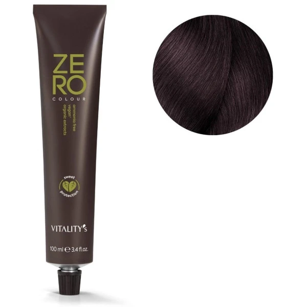 Coloration Zero n°4/88 chatain violet intense Vitality's 100ML Coloration Zero N°4/88 Chatain Violet Intense Vitality's 100ML -Produits Capillaires coloration vegane zero n488 chatain violet intense vitalitys 100ml