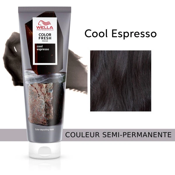 Masque colorant Cool espresso Mask Wella 150ML Masque Colorant Cool Espresso Mask Wella 150ML -Produits Capillaires masque colorant cool espresso mask wella 150ml 1 3