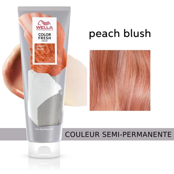 Masque colorant Peach blush Color fresh Mask Wella 150ML Masque Colorant Peach Blush Color Fresh Mask Wella 150ML -Produits Capillaires masque colorant peach blush color fresh mask wella 150ml 1 3