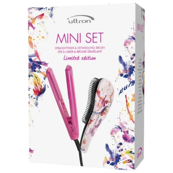 Pack Mini lisseur Ultron + Brosse D-méli-mélo summer splash Pack Mini Lisseur Ultron + Brosse D-méli-mélo Summer Splash -Produits Capillaires pack mini lisseur ultron brosse d meli melo summer splash 1