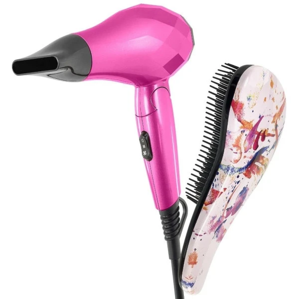 Pack Mini Sèche-cheveux Ultron + Brosse D-méli-mélo summer splash Pack Mini Sèche-cheveux Ultron + Brosse D-méli-mélo Summer Splash -Produits Capillaires pack mini seche cheveux ultron brosse d meli melo summer splash 1