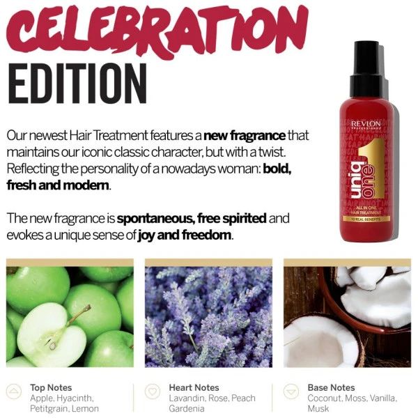 Spray 10-en-1 édition célébration UniqOne Revlon 150ML Spray 10-en-1 édition Célébration UniqOne Revlon 150ML -Produits Capillaires spray 10 en 1 edition celebration uniqone revlon 150ml 2