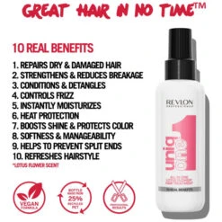 Spray 10-en-1 Lotus UniqOne Revlon 150ML 3 Spray 10-en-1 Lotus UniqOne Revlon 150ML -Produits Capillaires spray 10 en 1 lotus uniqone revlon 150ml 3