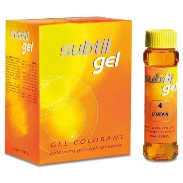 Subtil Gel N°4 Châtain 50 ML Subtil Gel N°4 Châtain 50 ML -Produits Capillaires subtil gel n4 chatain 50 ml