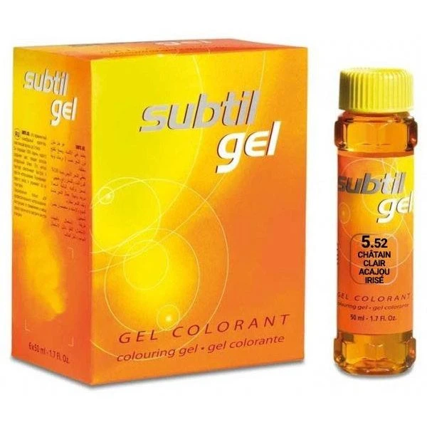 Subtil Gel N°5.52 Châtain Clair Acajou Irisé 50 ML Subtil Gel N°5.52 Châtain Clair Acajou Irisé 50 ML -Produits Capillaires subtil gel n552 chatain clair acajou irise 50 ml
